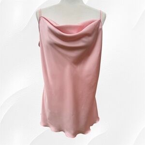 Annalee + Hope Blush Pink Satin Camisole Slip Top Blouse ~ Women’s XL